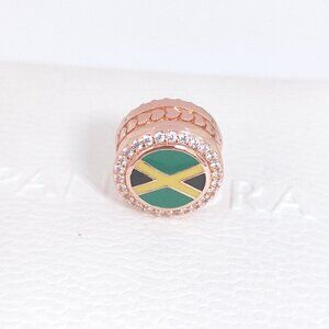 Pandora Jamaica Flag Exclusive Bead Charm Rose Gold Plated with box